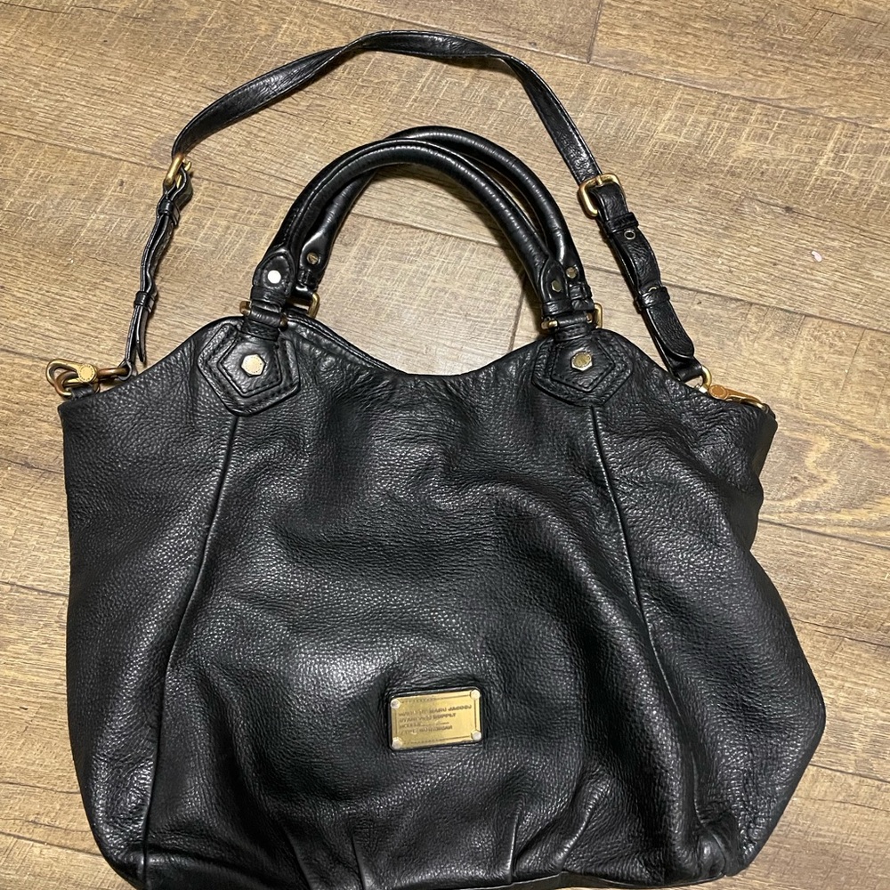 Marc Jacobs Classic Q Fran Large Black Leather Tote